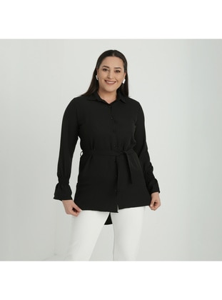 Milky Brown - Plus Size Tunic - GELİNCE