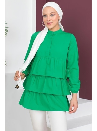 Green - Tunic - Hafsa Mina
