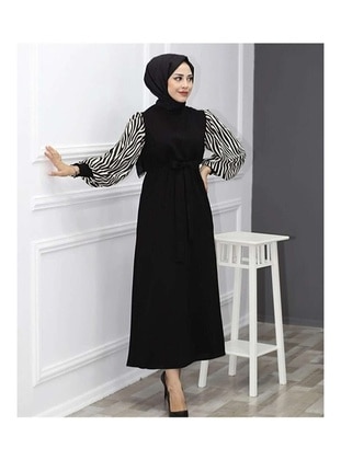 Black - Modest Dress - GELİNCE