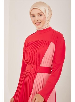 Red - Modest Dress - Armine