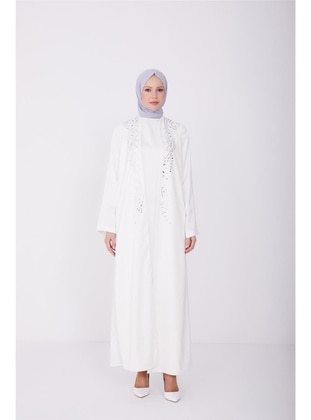 White - Modest Dress - Armine