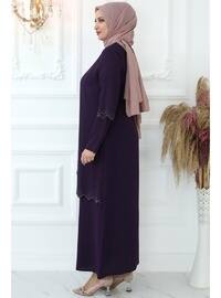 Purple - Plus Size Evening Suit