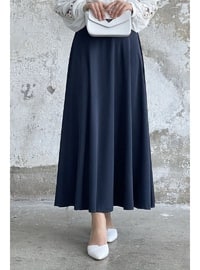 Navy Blue - Unlined - Skirt