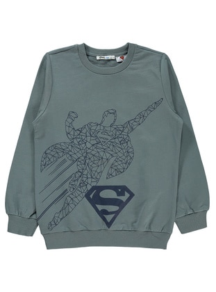 Grey - Boys` Sweatshirt - Superman