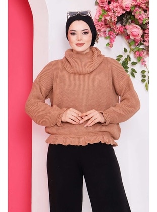 İmaj Butik Camel Knit Sweaters
