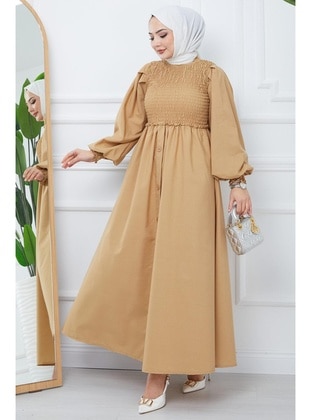 Camel - Modest Dress - Hafsa Mina