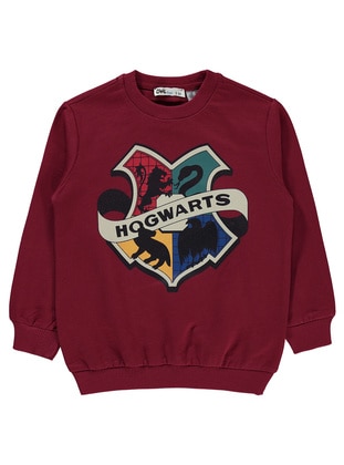 Burgundy - Boys` Sweatshirt - Harry Potter
