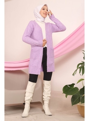 İmaj Butik Lilac Knit Cardigan
