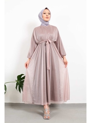 Mink - Fully Lined - Modest Dress - İmaj Butik