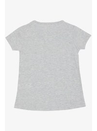 Light Gray - 150gr - Girls` T-Shirt