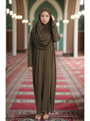 Khaki - Prayer Clothes - Layda Moda