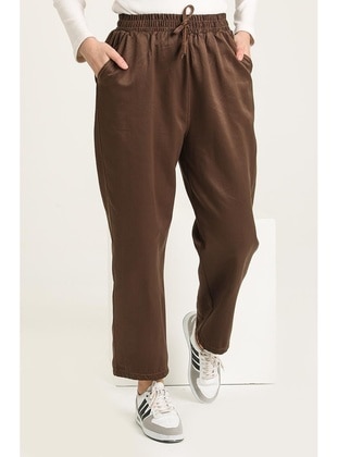 Brown - Pants - Layda Moda