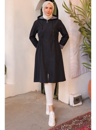 Navy Blue - Trench Coat - Benguen