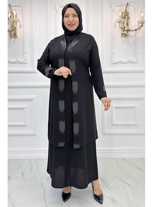 Black - Modest Dress - Amine Hüma