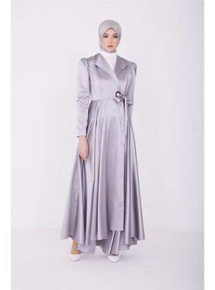 Light Gray - Evening Dresses - Armine