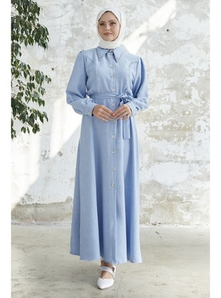 Baby Blue - Unlined - Modest Dress - InStyle