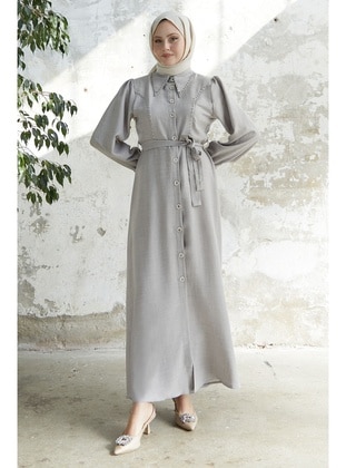 Grey - Modest Dress - InStyle