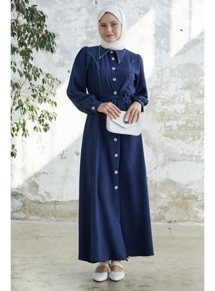Navy Blue - Modest Dress - InStyle