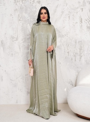 Green - Modest Evening Dress - Maymara