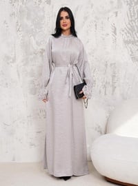 Grey - Modest Evening Dress
