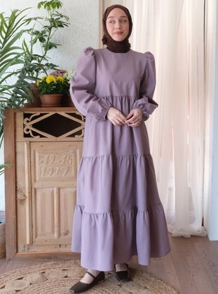 Purple - Modest Dress - Ceylan Otantik