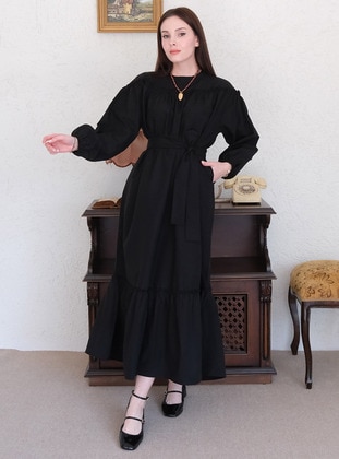 Black - Modest Dress - Ceylan Otantik