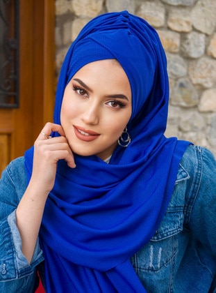 نيلي داكن - حجابات جاهزة - AİŞE TESETTÜR