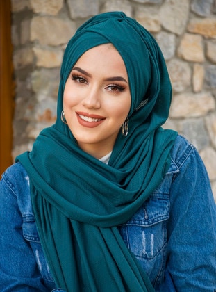 أخضر - حجابات جاهزة - AİŞE TESETTÜR