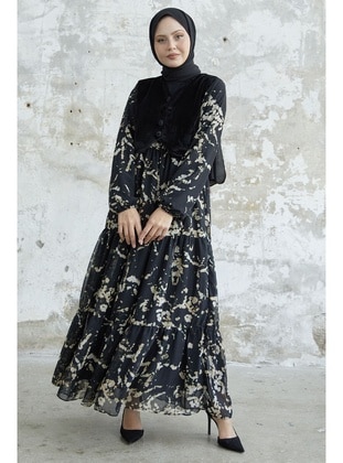 Black - Fully Lined - Modest Dress - InStyle