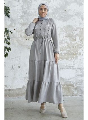 Grey - Unlined - Modest Dress - InStyle