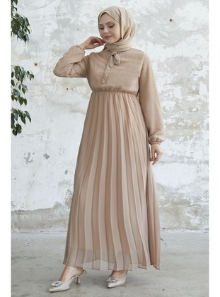 Milky Brown - Fully Lined - Modest Dress - InStyle