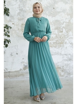 Turquoise - Fully Lined - Modest Dress - InStyle