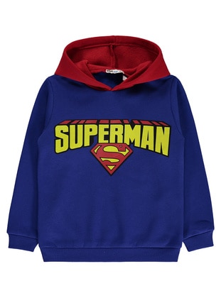 Saxe Blue - Boys` Sweatshirt - Superman