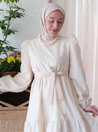 Cream - Modest Dress
