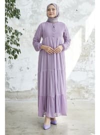 Lilac - Fully Lined - Modest Dress