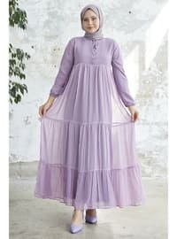 Lilac - Fully Lined - Modest Dress