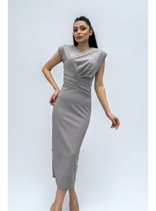 Grey - Evening Dresses - Giyim Masalı