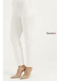 White - Plus Size Pants