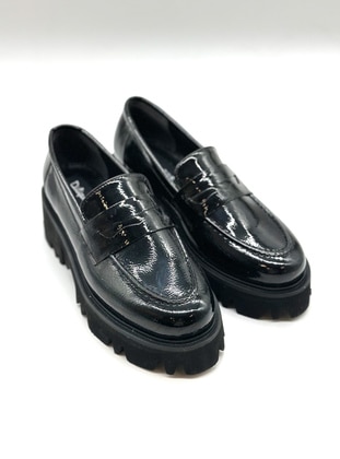 Black Patent Leather - Casual Shoes - Dilipapuç