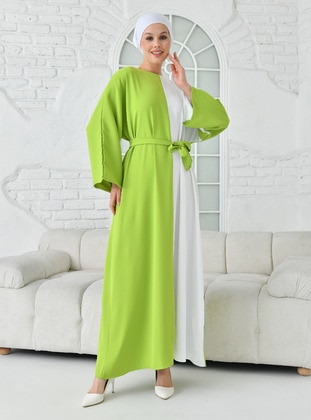 Pistachio Green - Modest Dress - Filizzade