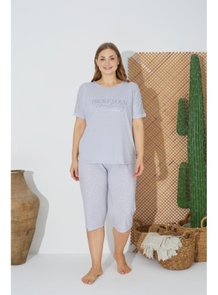 Grey - Pyjama Set - Estiva