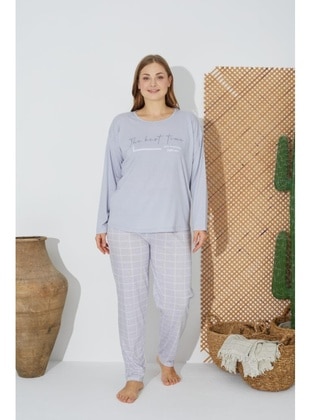 Grey - Pyjama Set - Estiva