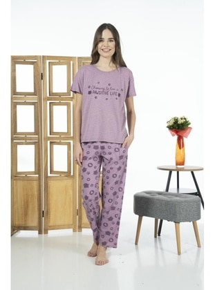 Purple - Pyjama Set - Estiva