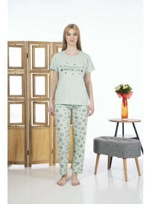Green - Pyjama Set - Estiva