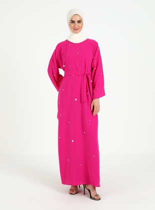 Fuchsia - Modest Dress - Tuncay