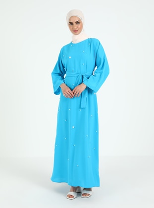 Blue - Modest Dress - Tuncay