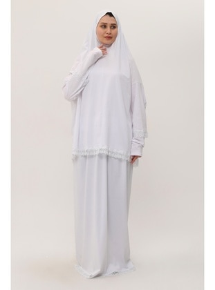 White - Prayer Clothes - Hürrem Bone