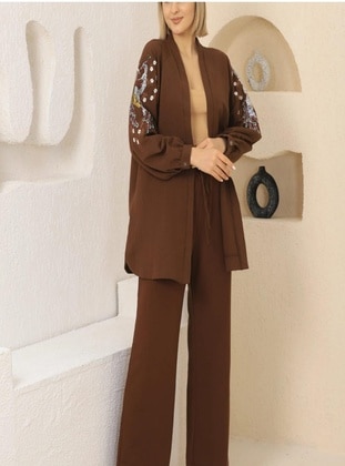 Brown - Suit - Maymara