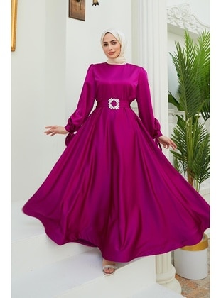 Fuchsia - Modest Evening Dress - Hakimoda