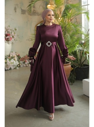 Purple - 1000gr - Modest Evening Dress - Hakimoda